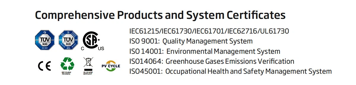 Trina solar related certificate Trina solar related certificate